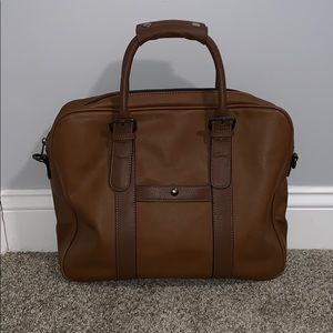 Faux leather briefcase